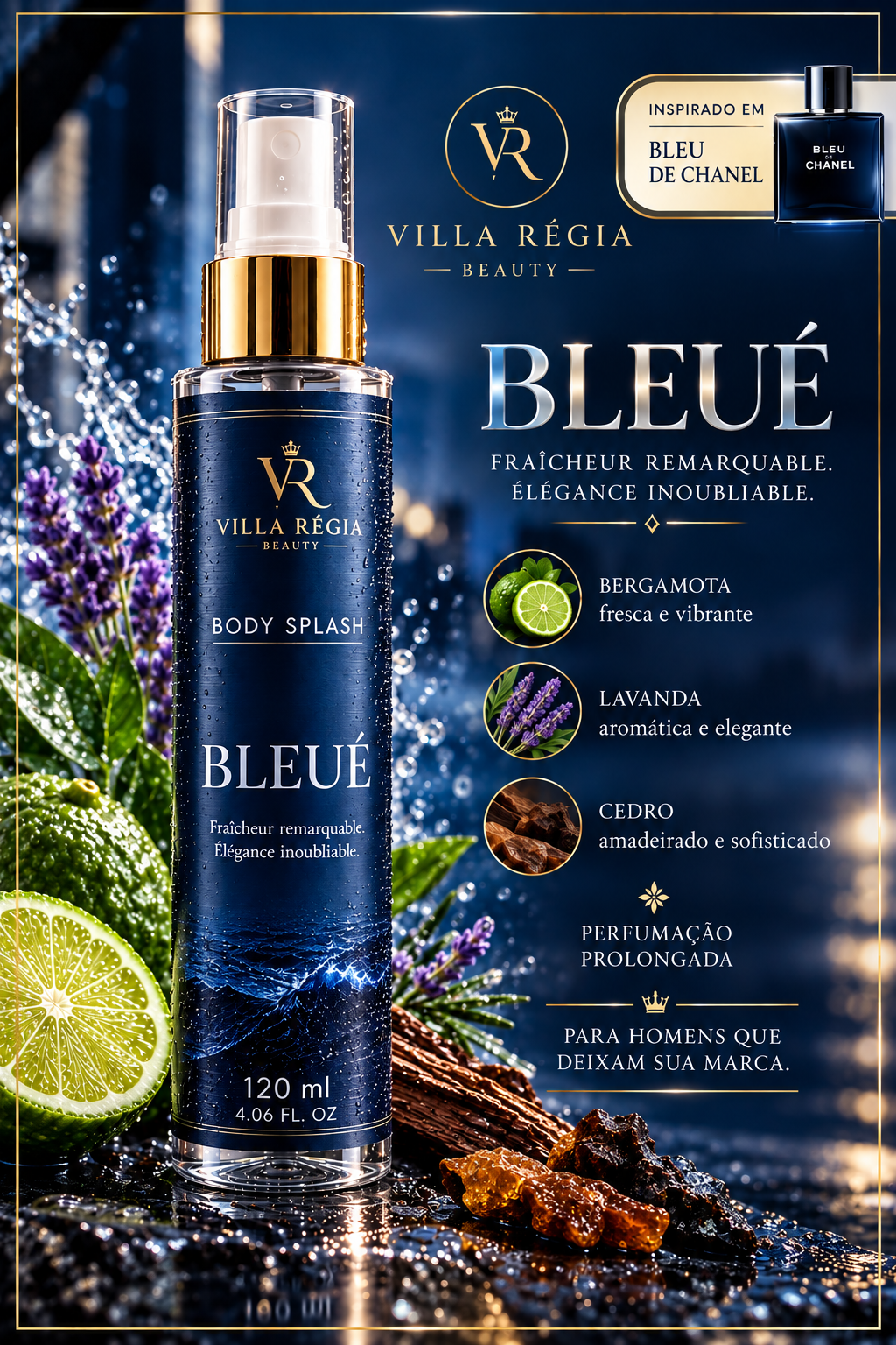 Imagem oficial Body Splash BLEUÉ, 120 ml — Villa Regia Beauty